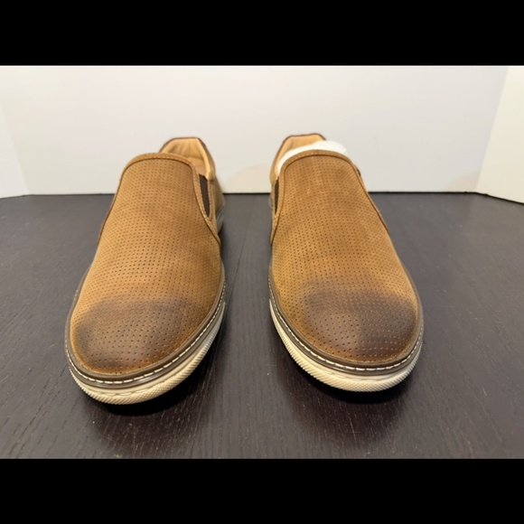 NWOB Johnston & Murphy McGuffey Perforated Leather Slip On Sneaker Brown Men 11M main image 12